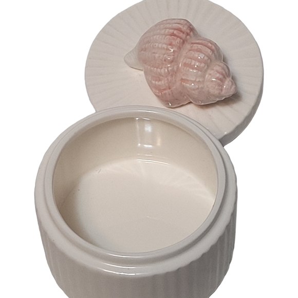 Vintage Fitz & Floyd Sea Shell Shiny Trinket Box - Picture 4 of 10